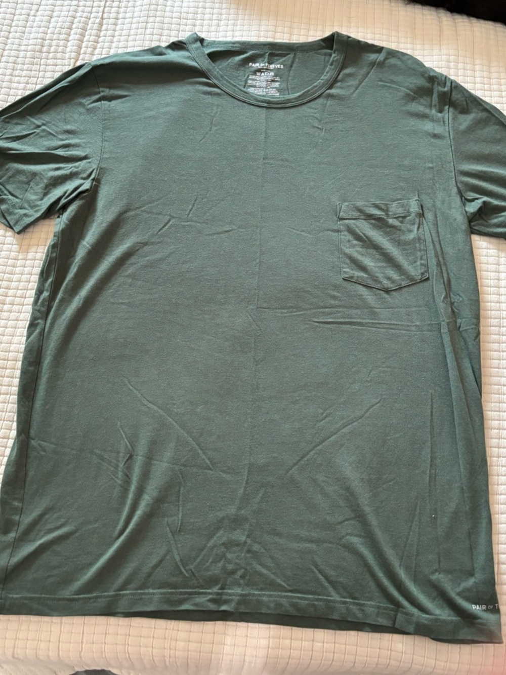 Pair of Thieves Men's Short-Sleeve Pocket Tee in Forest Green